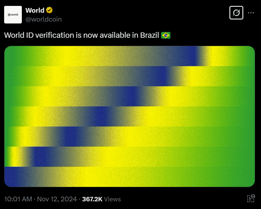 Бразилия, Удостоверение, Идентификация, Worldcoin