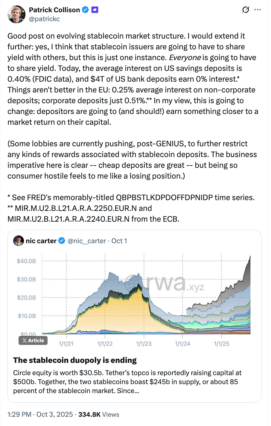Банки, Платежи, Стабильные монеты