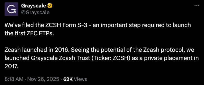Cryptocurrencies, Privacy, Zcash, ETF