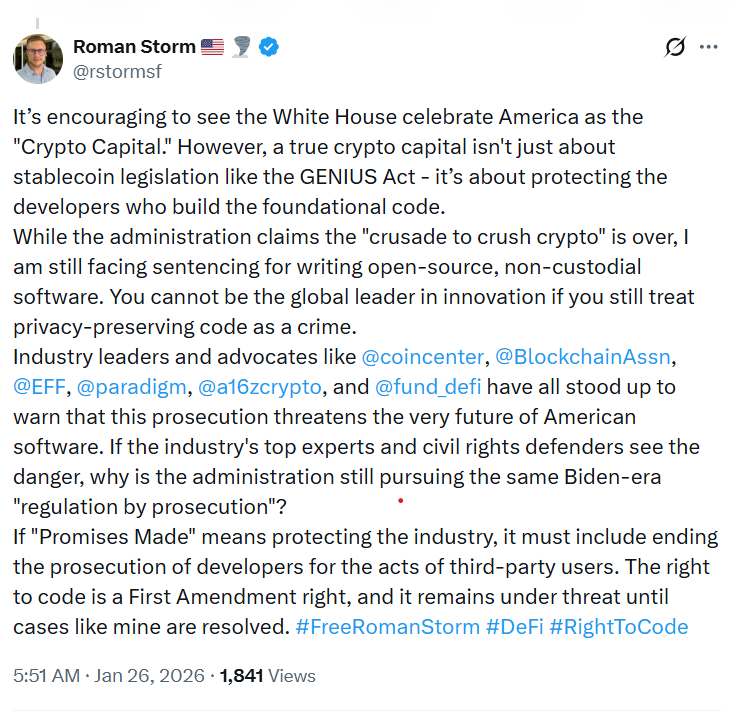 Cryptocurrencies, Privacy, Open Source, Legislation, Developers, Genius Act