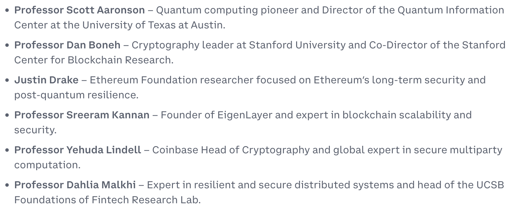 Coinbase, Adam Back, Quantum Computing