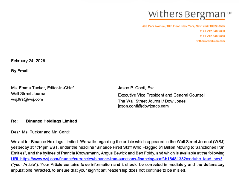 Wall Street, Law, Iran, Binance, Sanctions