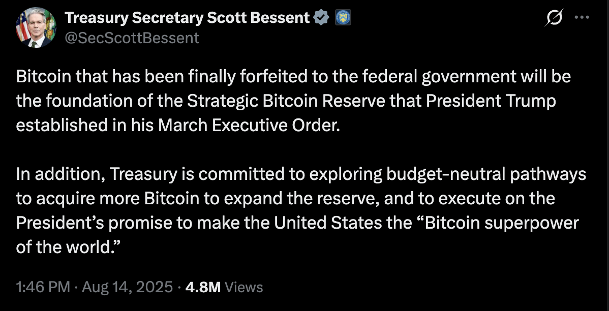 US Government, United States, Bitcoin Reserve