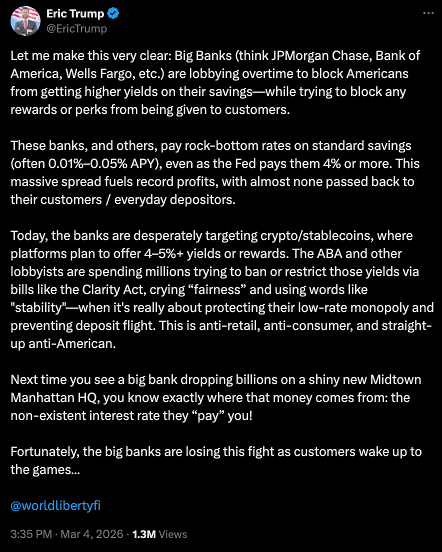 Banks, Donald Trump, Stablecoin, Companies