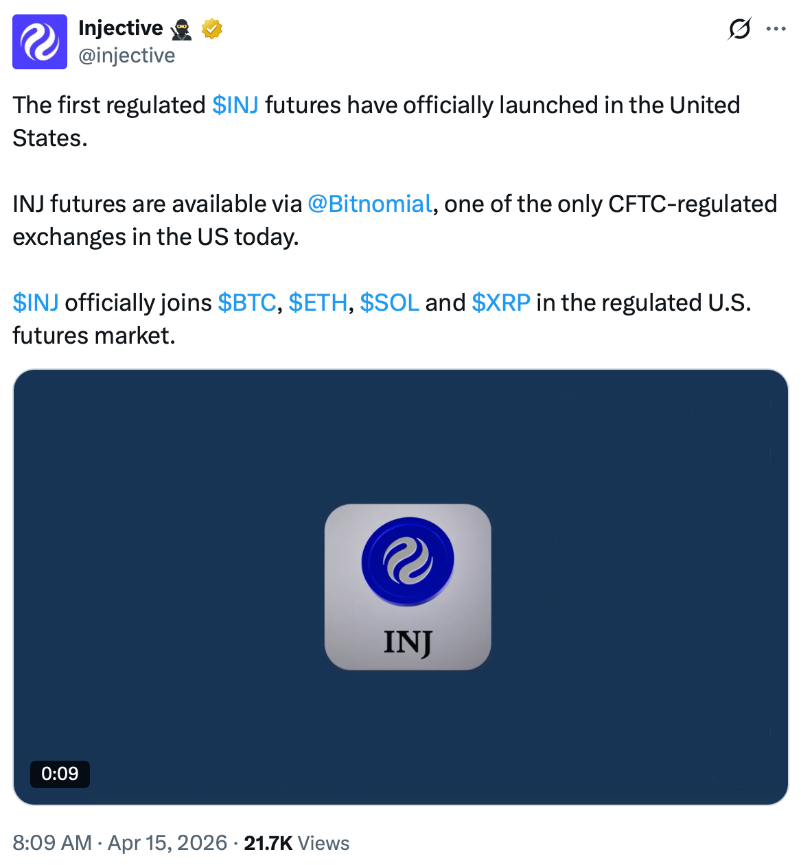 Coinbase, Kraken, Derivatives, Bitcoin Futures, Injective